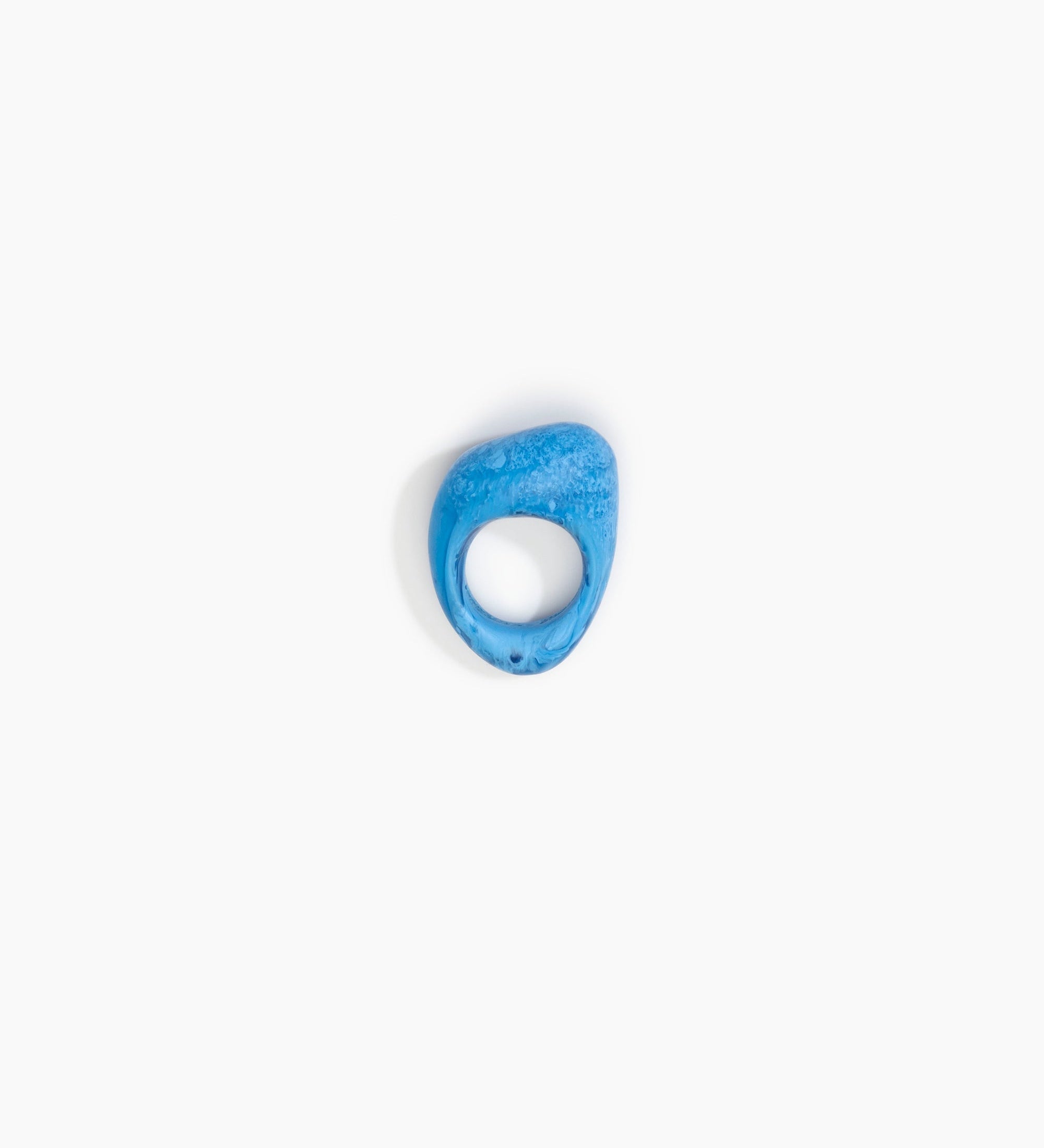 Dinosaur Designs Pebble Ring Rings in Sky Colour resin with Regular Fit