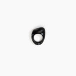 Dinosaur Designs Pebble Ring in Black Marble Colour resin with Regular Fit