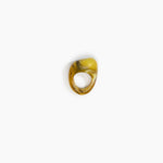 Dinosaur Designs Pebble Ring in Malachite Colour resin with Regular Fit.