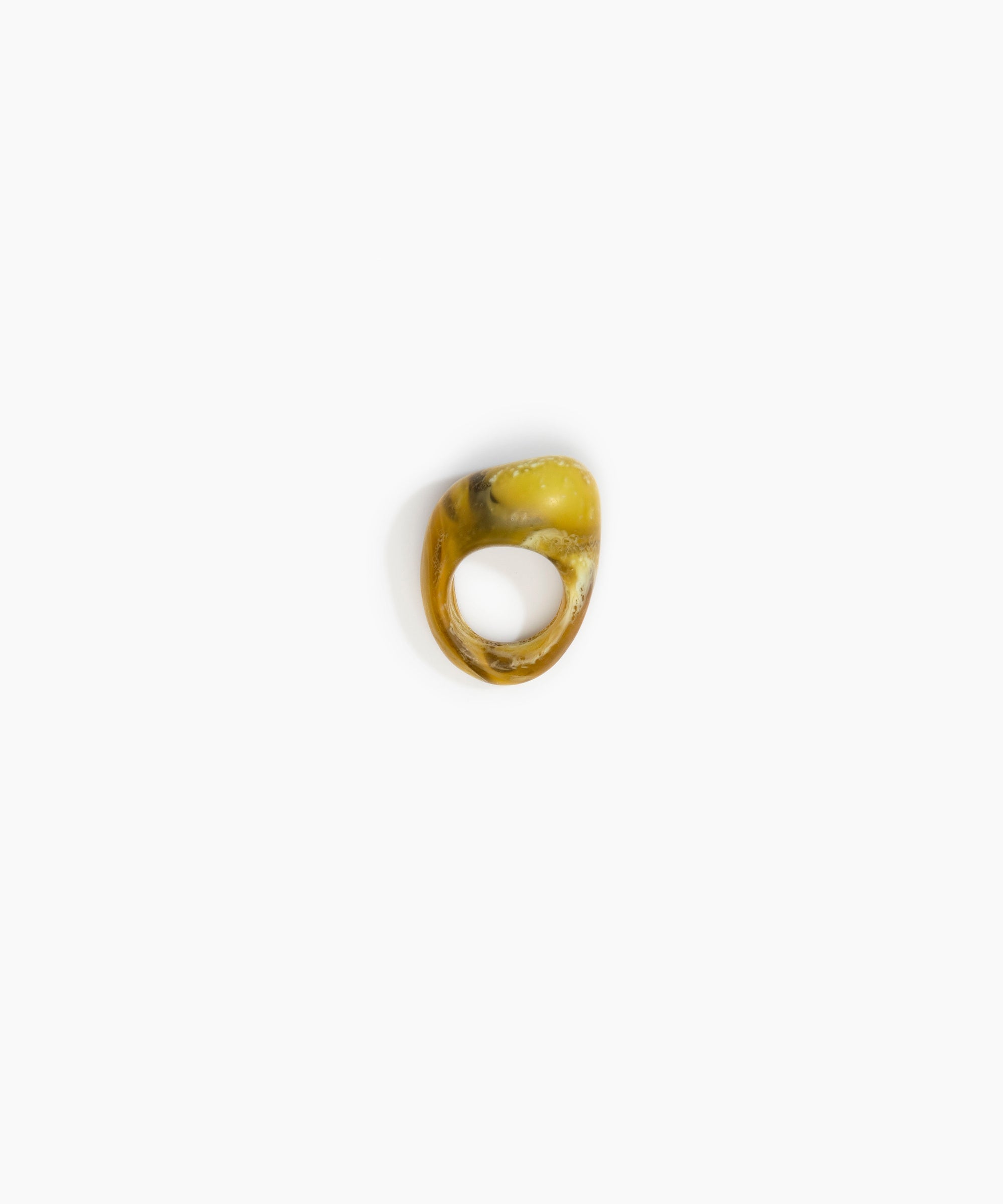 Dinosaur Designs Pebble Ring in Malachite Colour resin with Regular Fit..