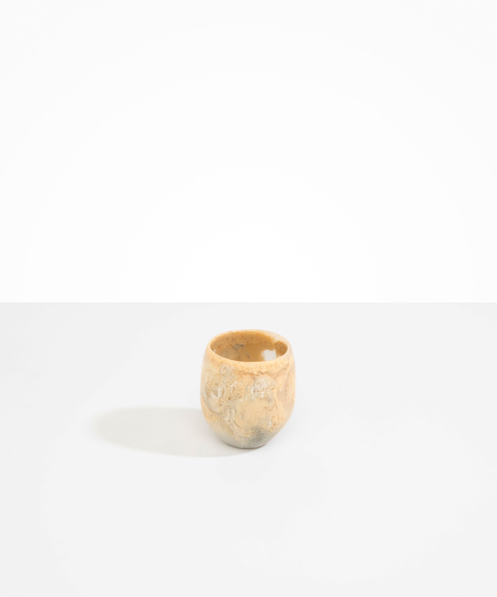 Dinosaur Designs Large Rock Cup in Sandy Pearl Colour resin.