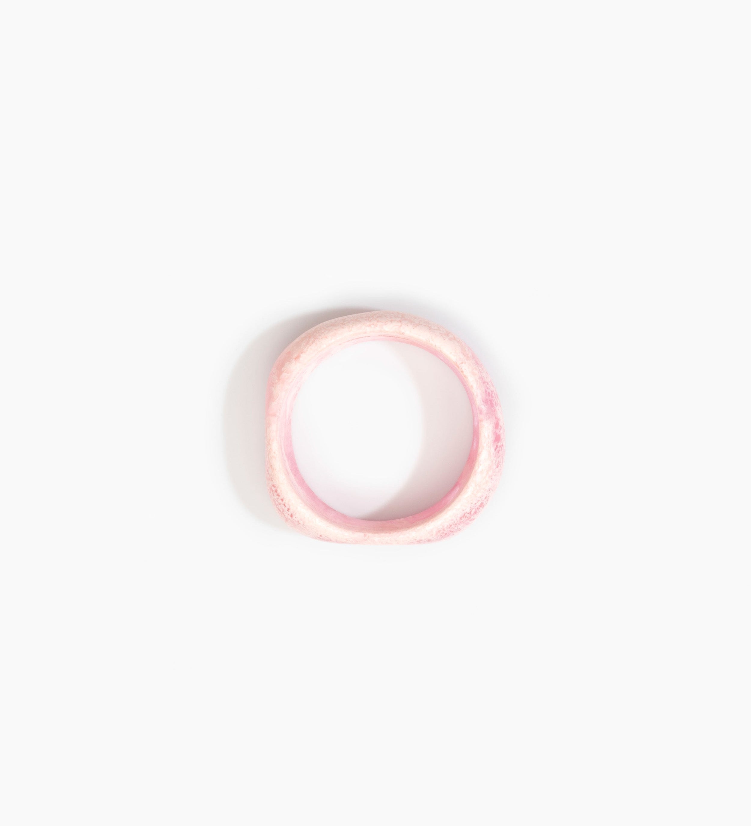 Dinosaur Designs Large Organic Bangle Bracelets in Shell Pink Colour resin with Wide Fit