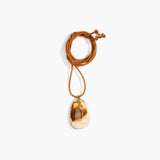 Dinosaur Designs River Rock Pendant on Leather in Light Horn Colour resin