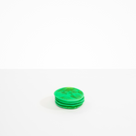 Dinosaur Designs Boulder Coaster Coasters in Leaf Colour resin..