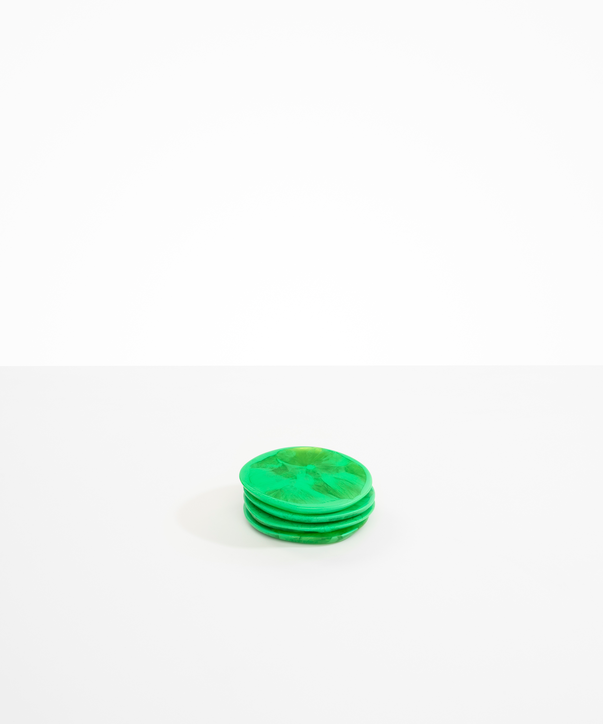 Dinosaur Designs Boulder Coaster Coasters in Leaf Colour resin..