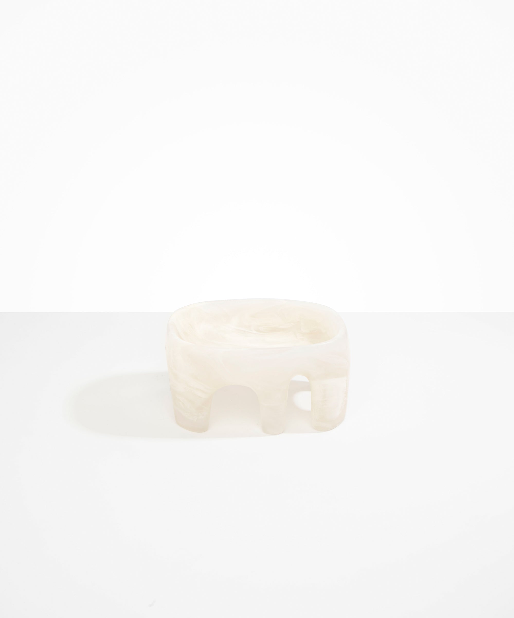 Dinosaur Designs Medium Branch Bowl in Chalk Swirl Colour resin