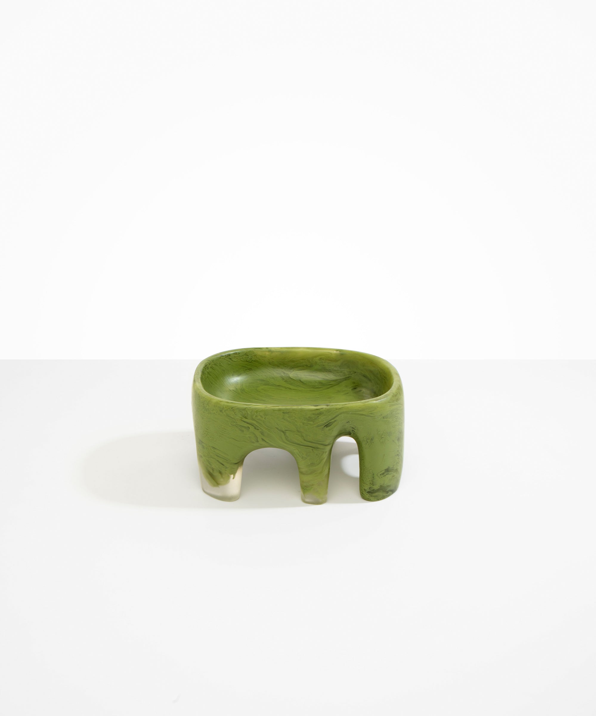 Dinosaur Designs Medium Branch Bowl in Olive Colour resin..