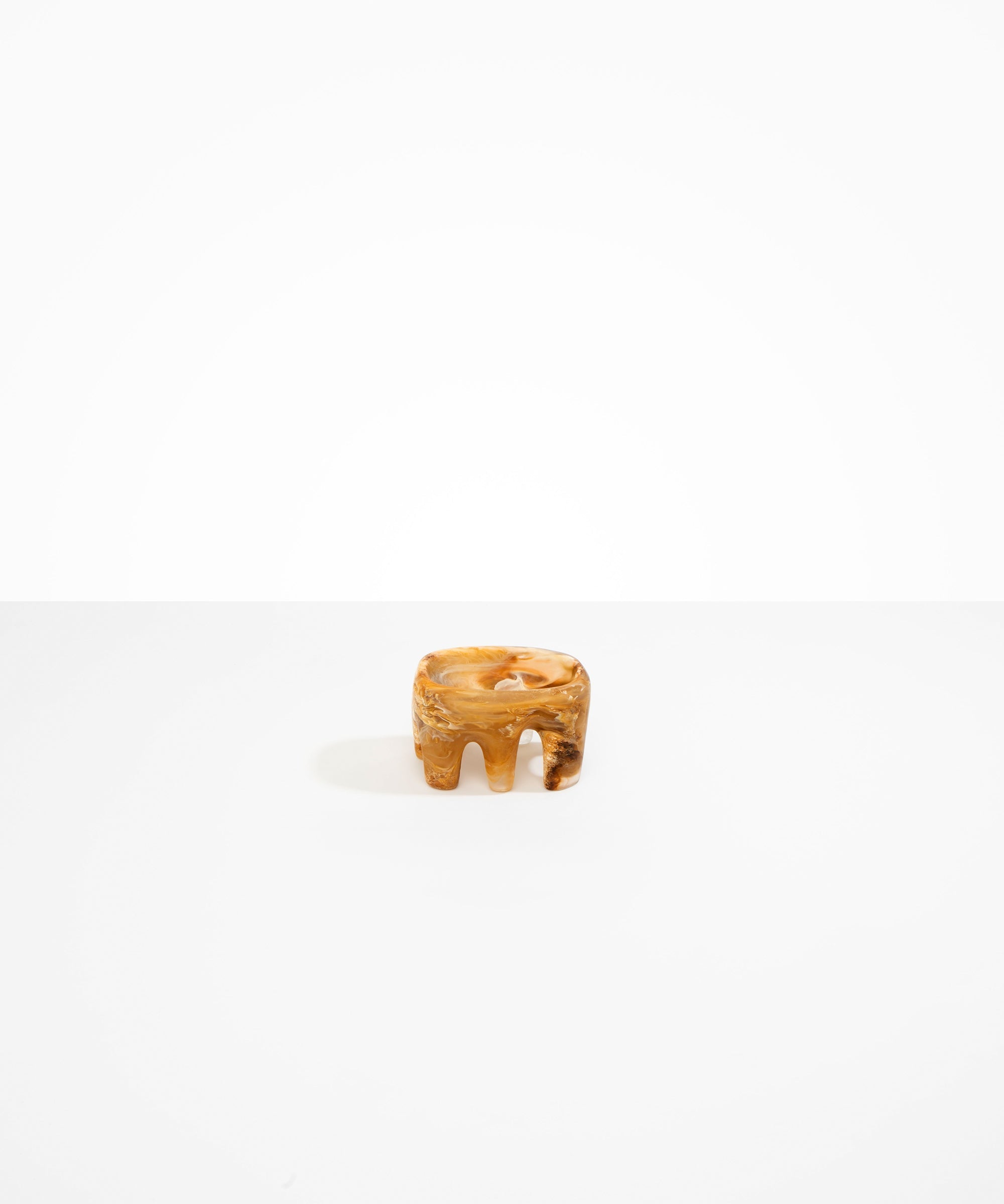 Dinosaur Designs Small Branch Bowl in Light Horn Colour resin