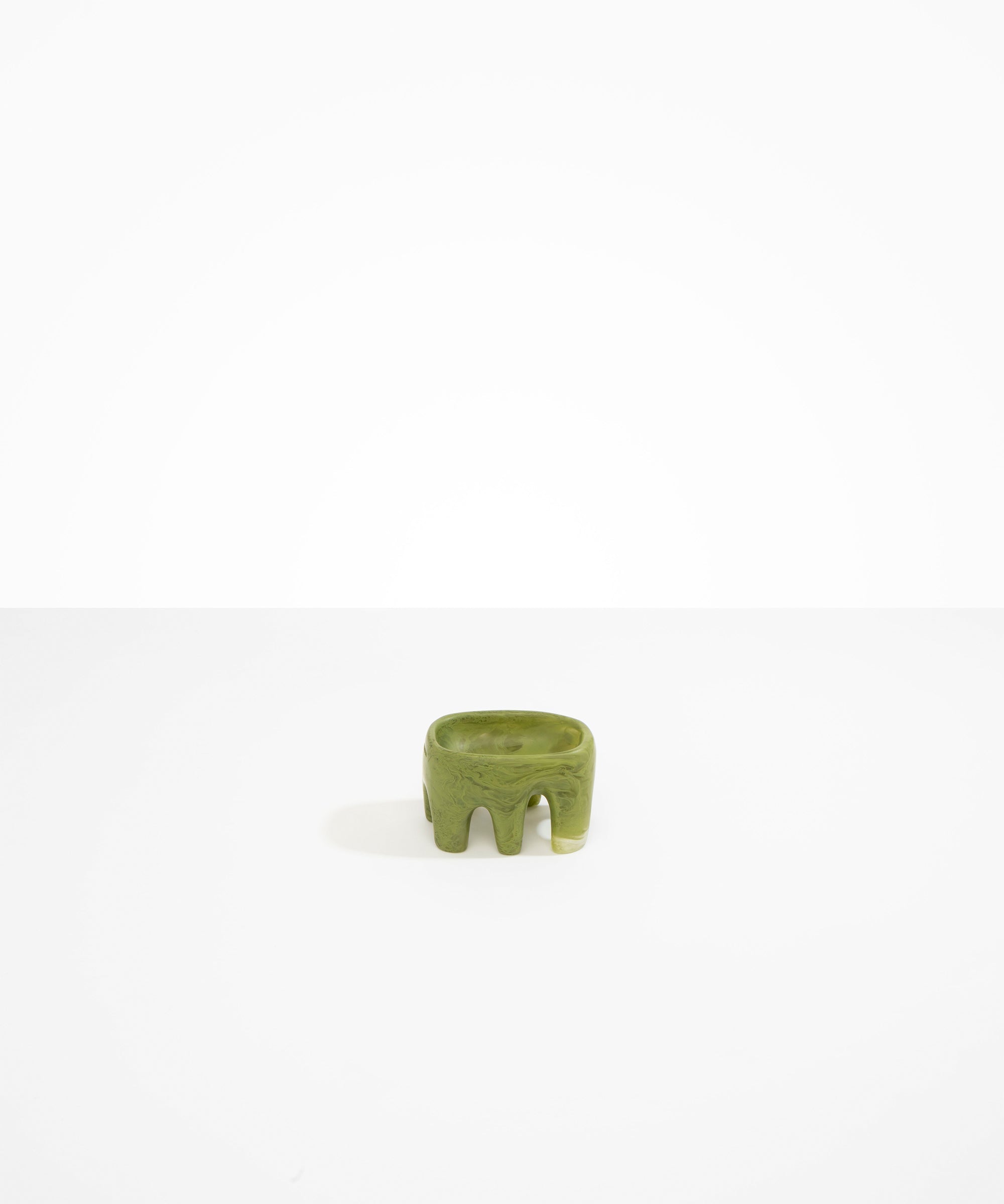 Dinosaur Designs Small Branch Bowl in Olive Colour resin..