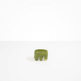 Dinosaur Designs Small Branch Bowl in Olive Colour resin