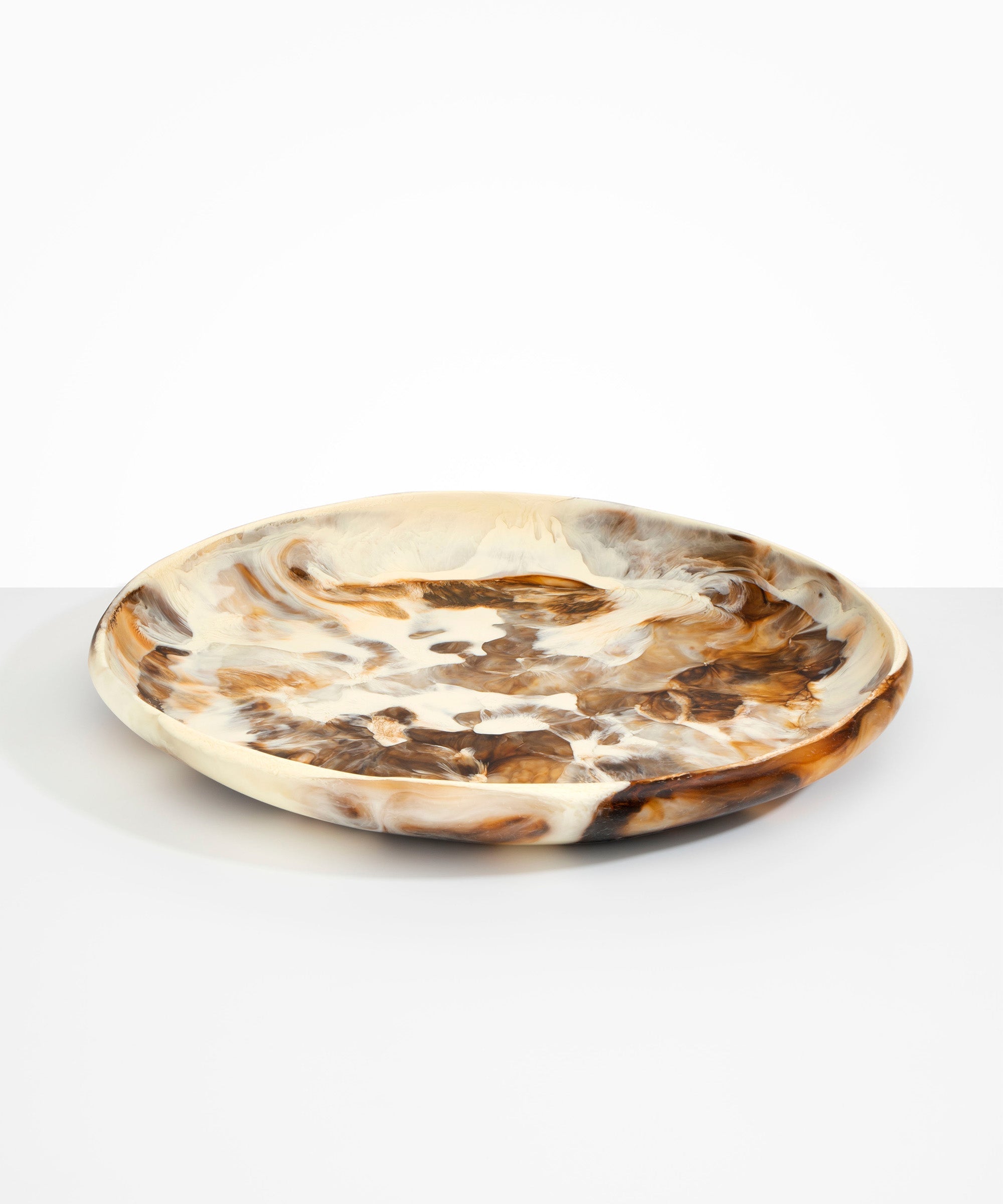 Dinosaur Designs Extra Large Earth Bowl serving bowls in Light Horn brown cream Colour resin