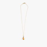 Dinosaur Designs Dew Drop Pendant Necklaces in Light Horn Colour resin with Gold-Filled Material