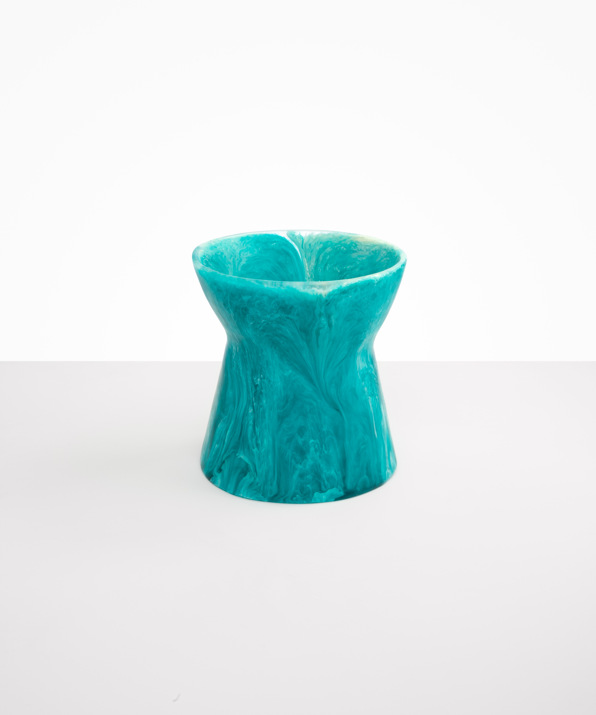 Dinosaur Designs Large Bow Vase in Lagoon Colour resin..
