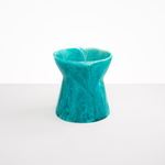 Dinosaur Designs Large Bow Vase in Lagoon Colour resin.