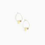 Dinosaur Designs Joie De Vivre Hoop Earrings Earrings in Lemon Colour resin with Gold-Filled Material