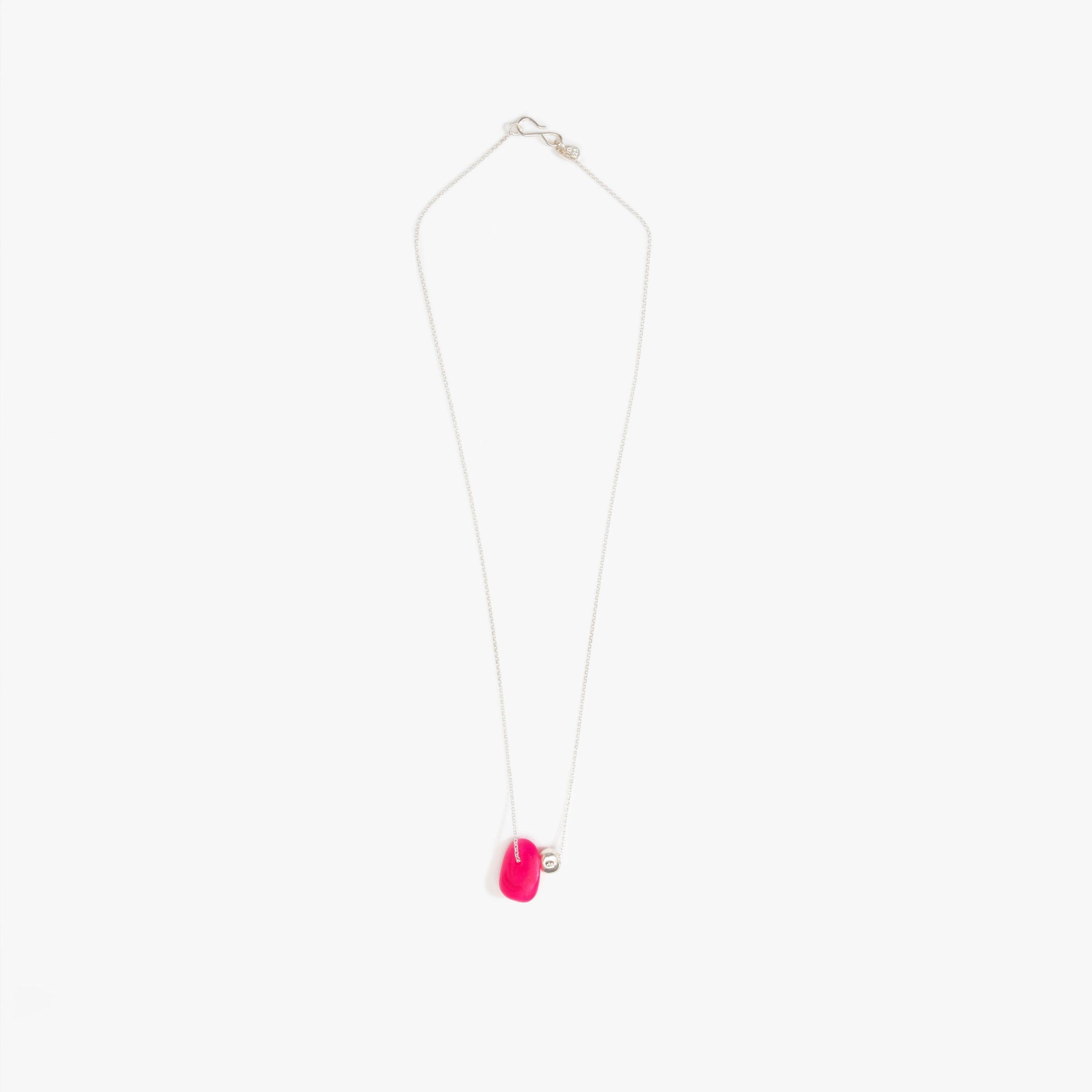 Dinosaur Designs Joie De Vivre Pendant in Flamingo Colour resin with 925 Sterling Silver Material.