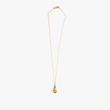 Dinosaur Designs Dew Drop Pendant Necklaces in Light Horn Colour resin with Gold-Filled Material