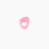 Dinosaur Designs Pebble Ring in Parakeet Colour resin with Regular Fit.