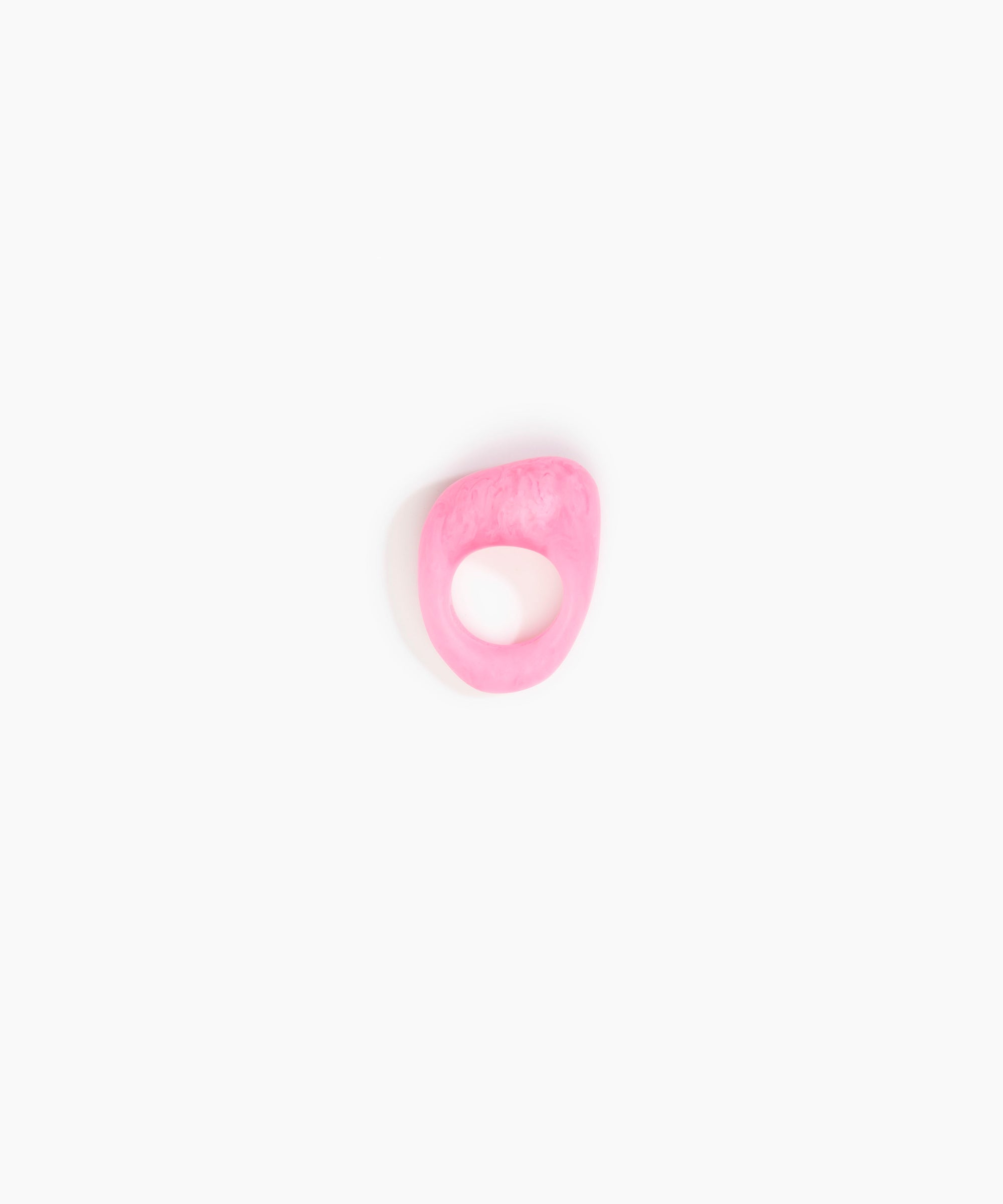 Dinosaur Designs Pebble Ring in Parakeet Colour resin with Regular Fit
