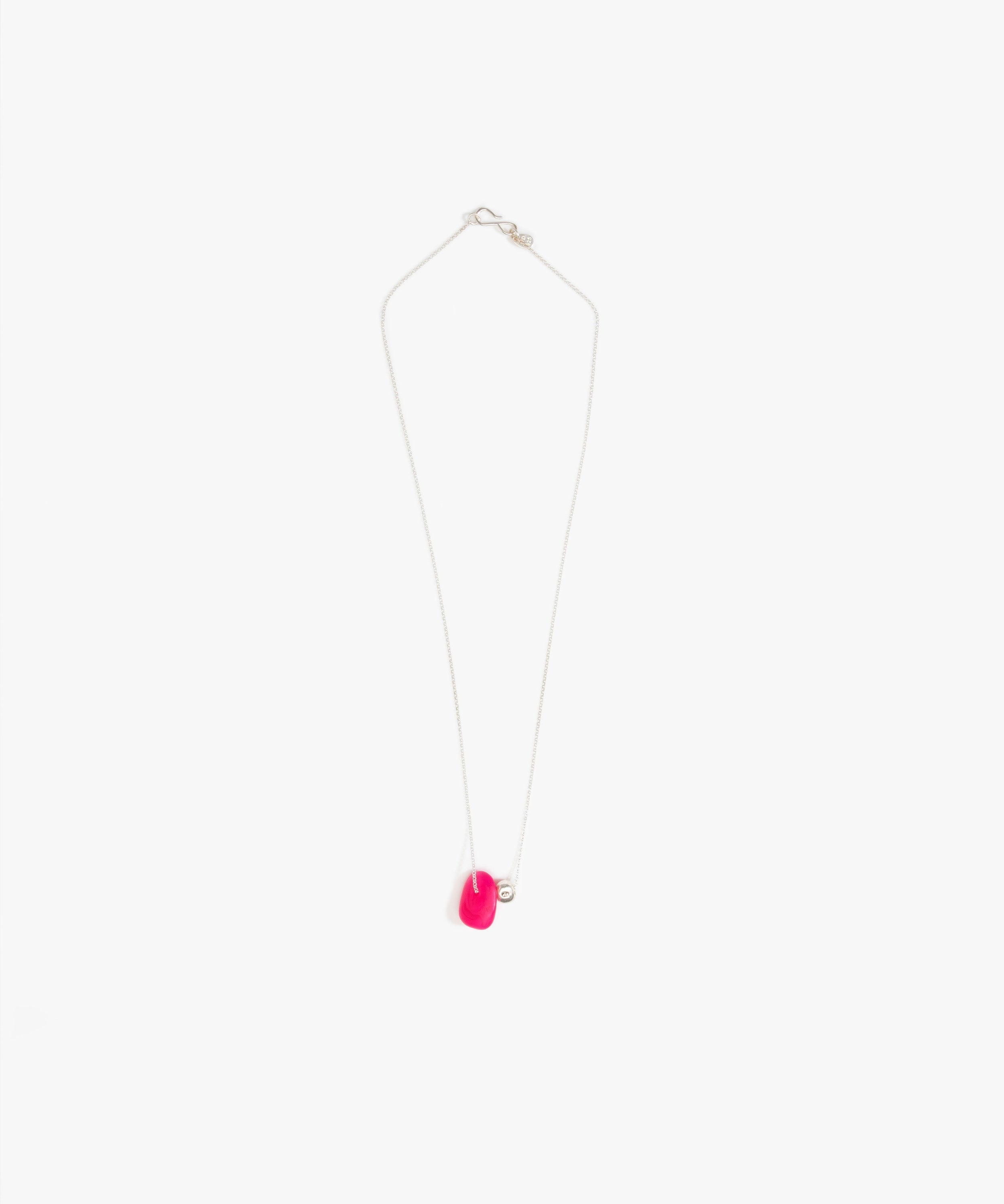 Dinosaur Designs Joie De Vivre Pendant in Flamingo Colour resin with 925 Sterling Silver Material.