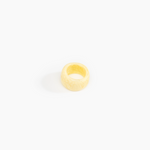 Dinosaur Designs Band Ring in Lemon Colour resin with Wide Fit..