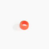 Dinosaur Designs Band Ring Rings in Lychee Colour resin with Wide Fit