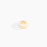 Dinosaur Designs Band Ring Rings in Cream Colour resin with Narrow Fit