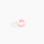 Dinosaur Designs Band Ring in Shell Pink Colour resin with Wide Fit..