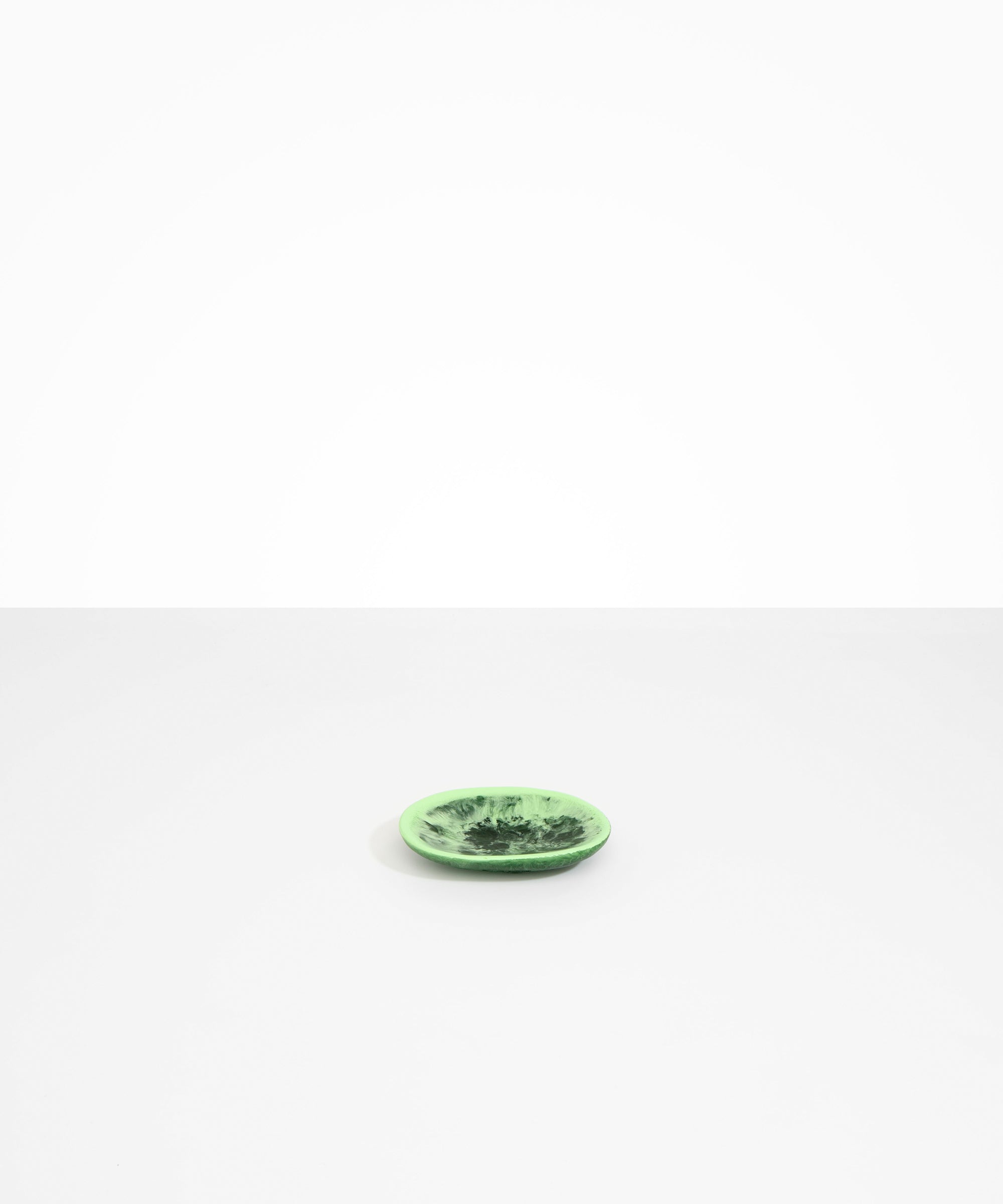 Dinosaur Designs Temple Dish in Moss Colour resin.