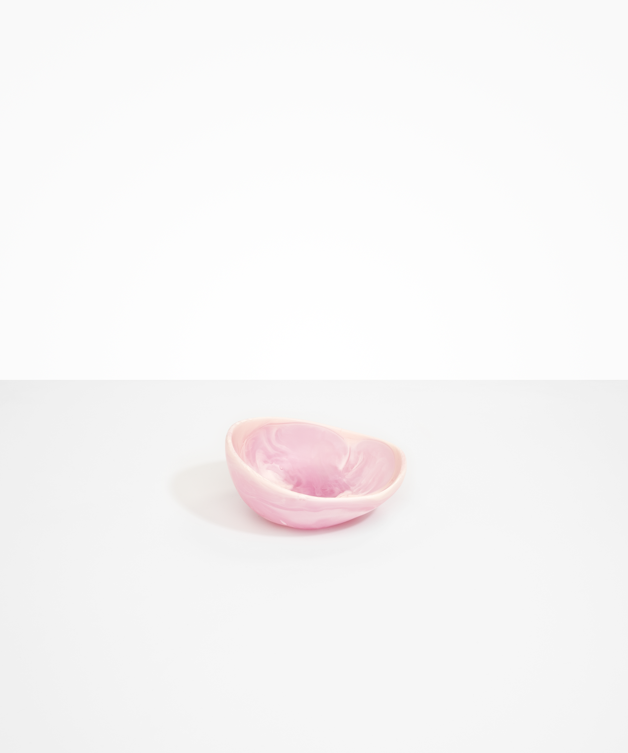 Dinosaur Designs Flow Dessert Bowl in Shell Pink Colour resin