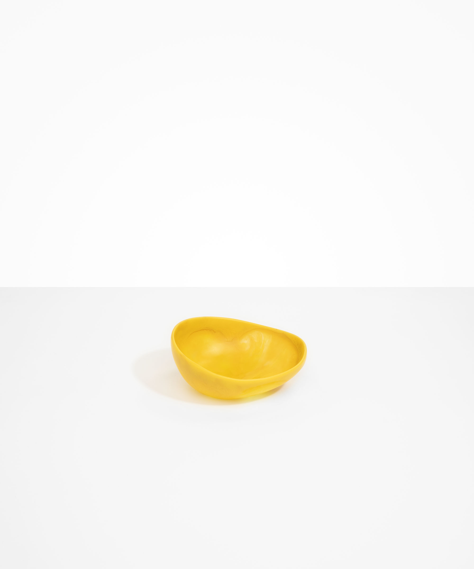Dinosaur Designs Medium Pebble Vase in Lemon Colour resin.