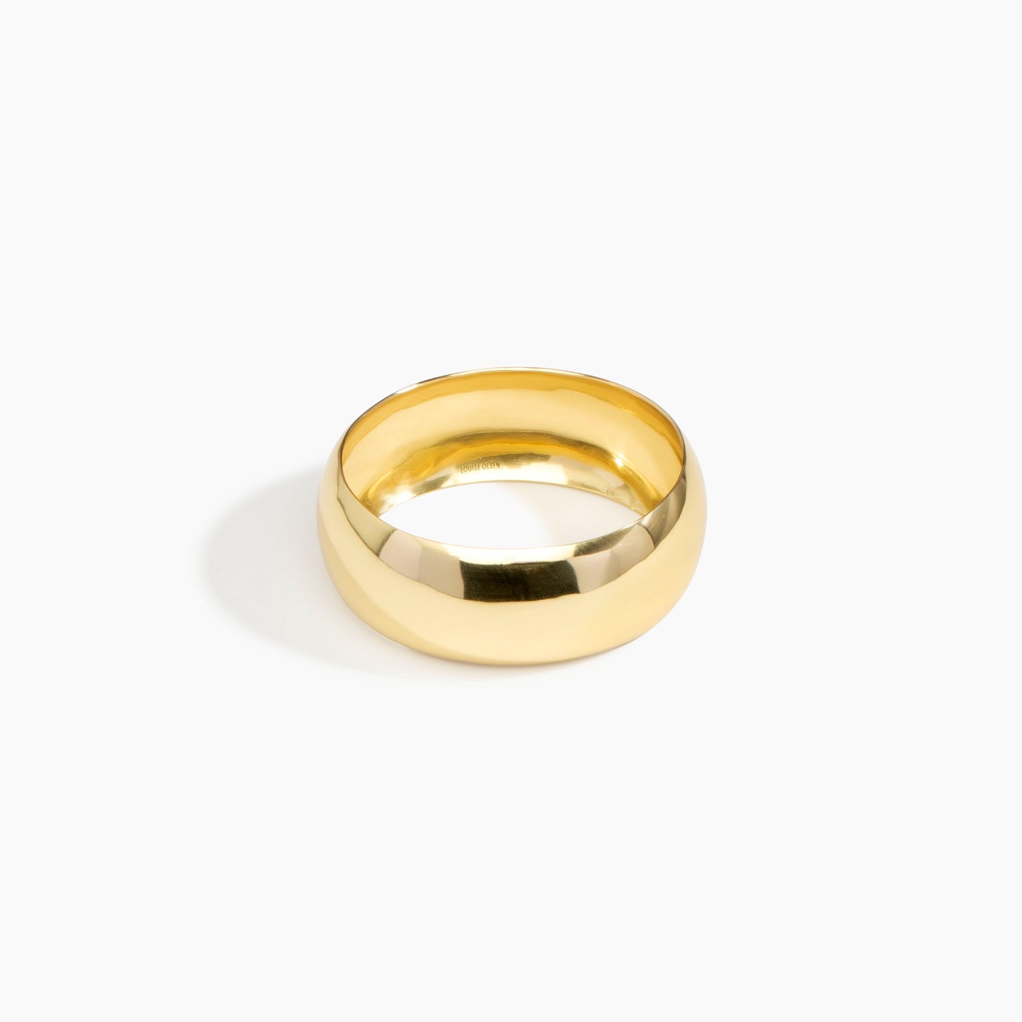 LO Collections Medium Oval Bangle in Nano-Coated Brass Material resin with Wide Fit..