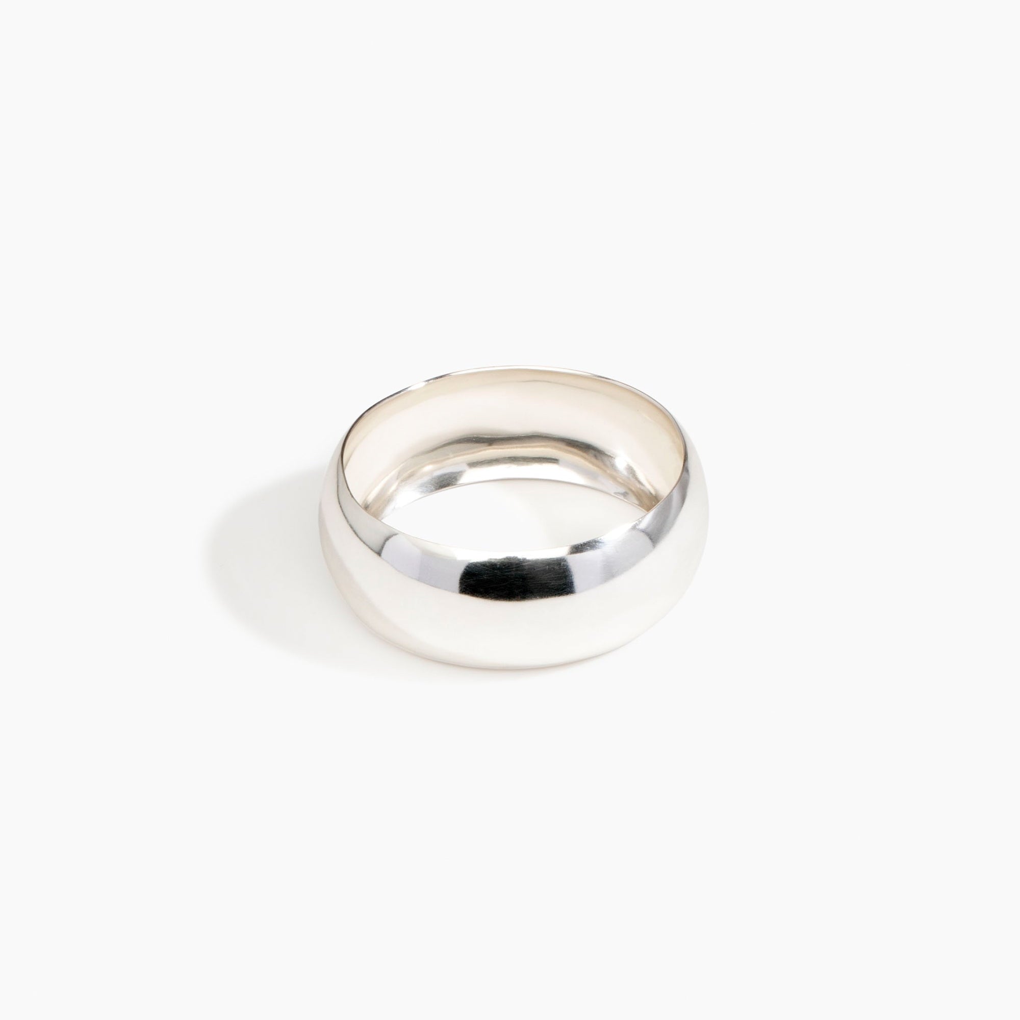 LO Collections Medium Oval Bangle in Silver-Plated Brass Material resin with Wide Fit..