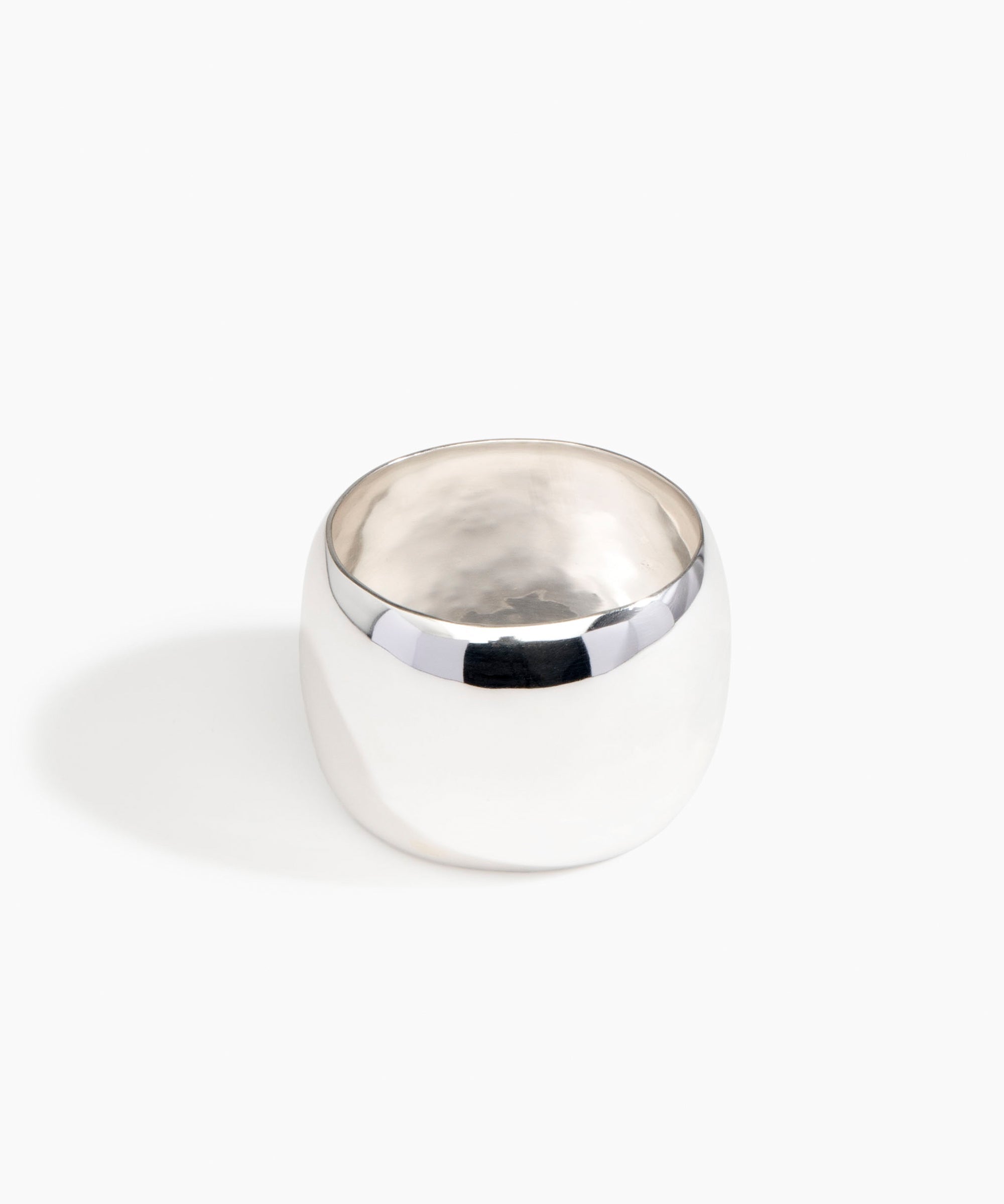 LO Collections Wide Oval Bangle in Silver-Plated Brass Material resin with Wide Fit