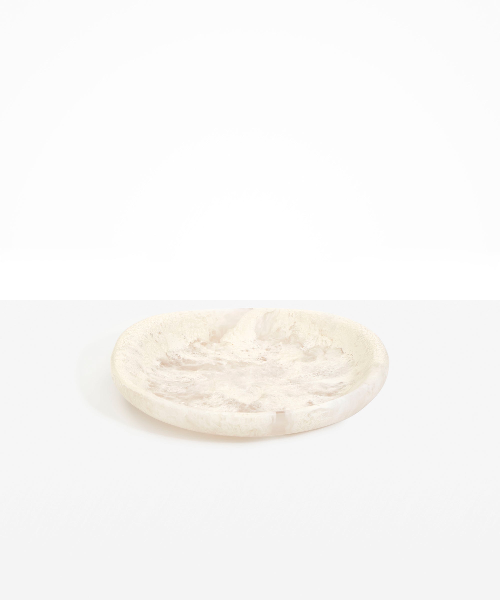 Dinosaur Designs Medium Bones Bowl in Chalk Swirl Colour resin