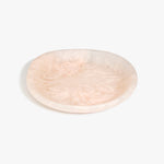 Dinosaur Designs Medium Bones Bowl in Rose Swirl — mid sized handmade pink resin shallow serving bowl with a rounded organic form