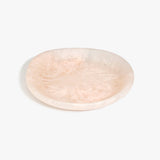 Dinosaur Designs Medium Bones Bowl in Rose Swirl — mid sized handmade pink resin shallow serving bowl with a rounded organic form
