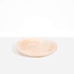 Dinosaur Designs Medium Bones Bowl in Rose Swirl — mid sized handmade pink resin shallow serving bowl with a rounded organic form...