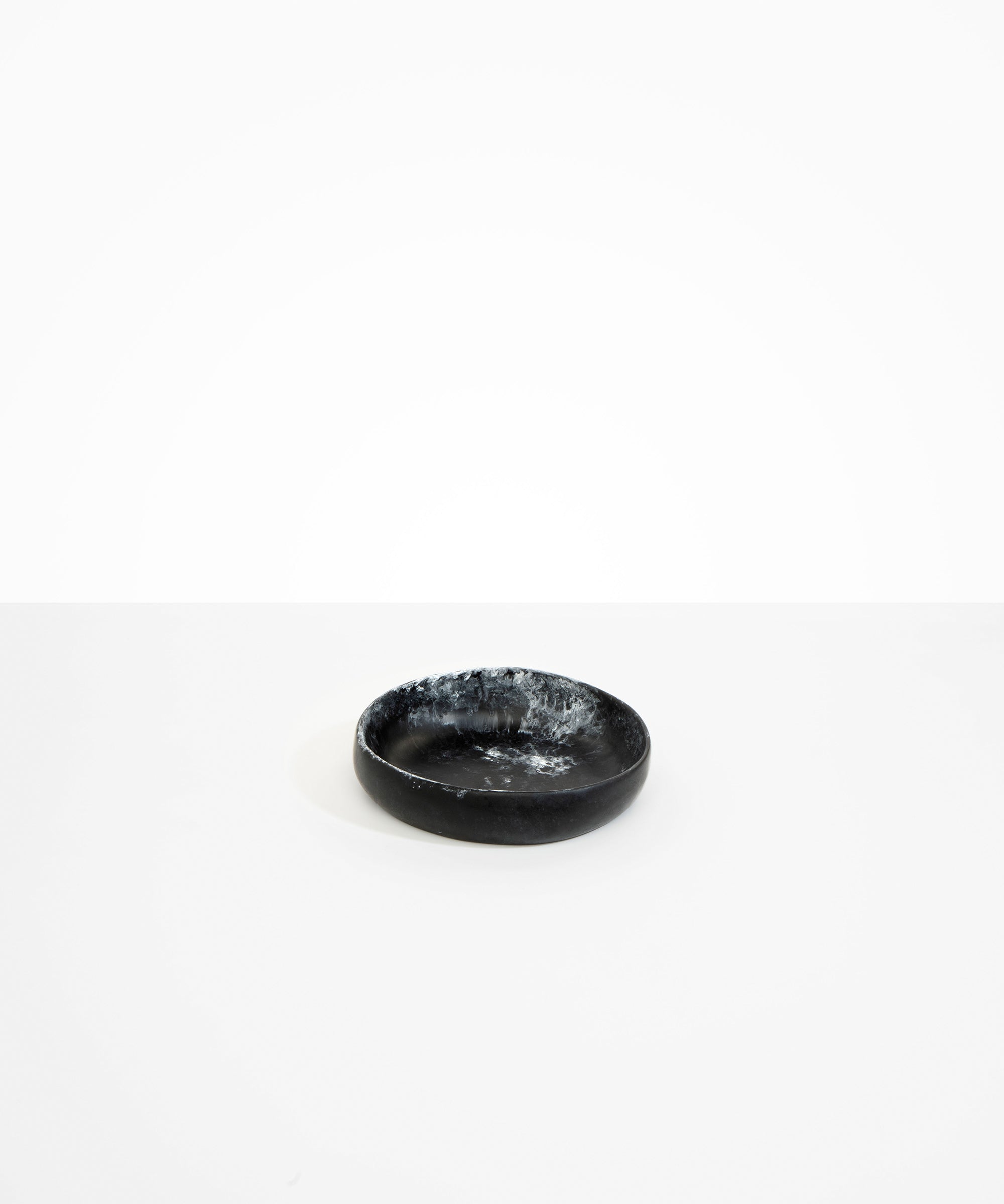 Dinosaur Designs Small Earth Bowl in Black Marble Colour resin..