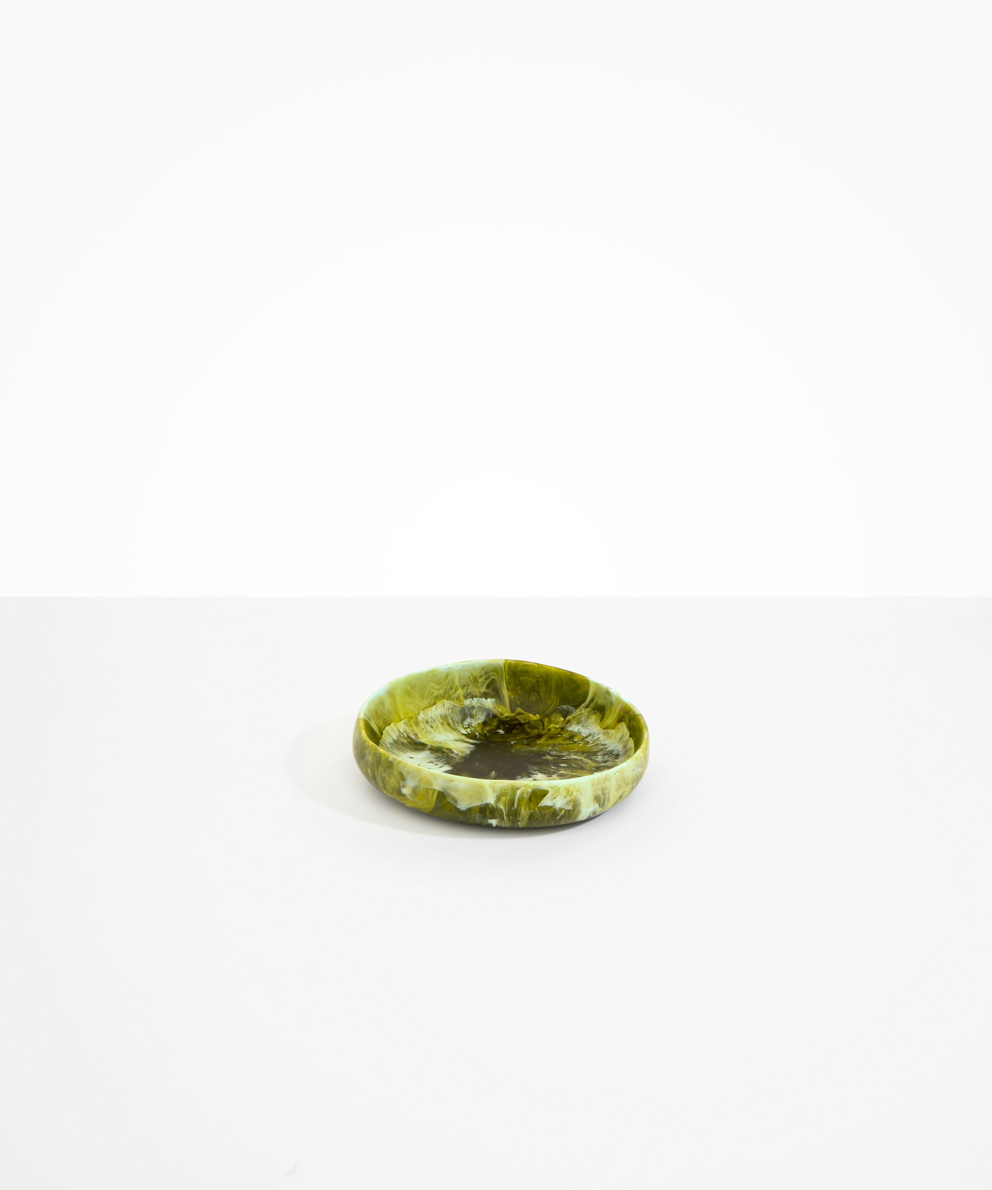 Dinosaur Designs Small Earth Bowl in Malachite Colour resin..