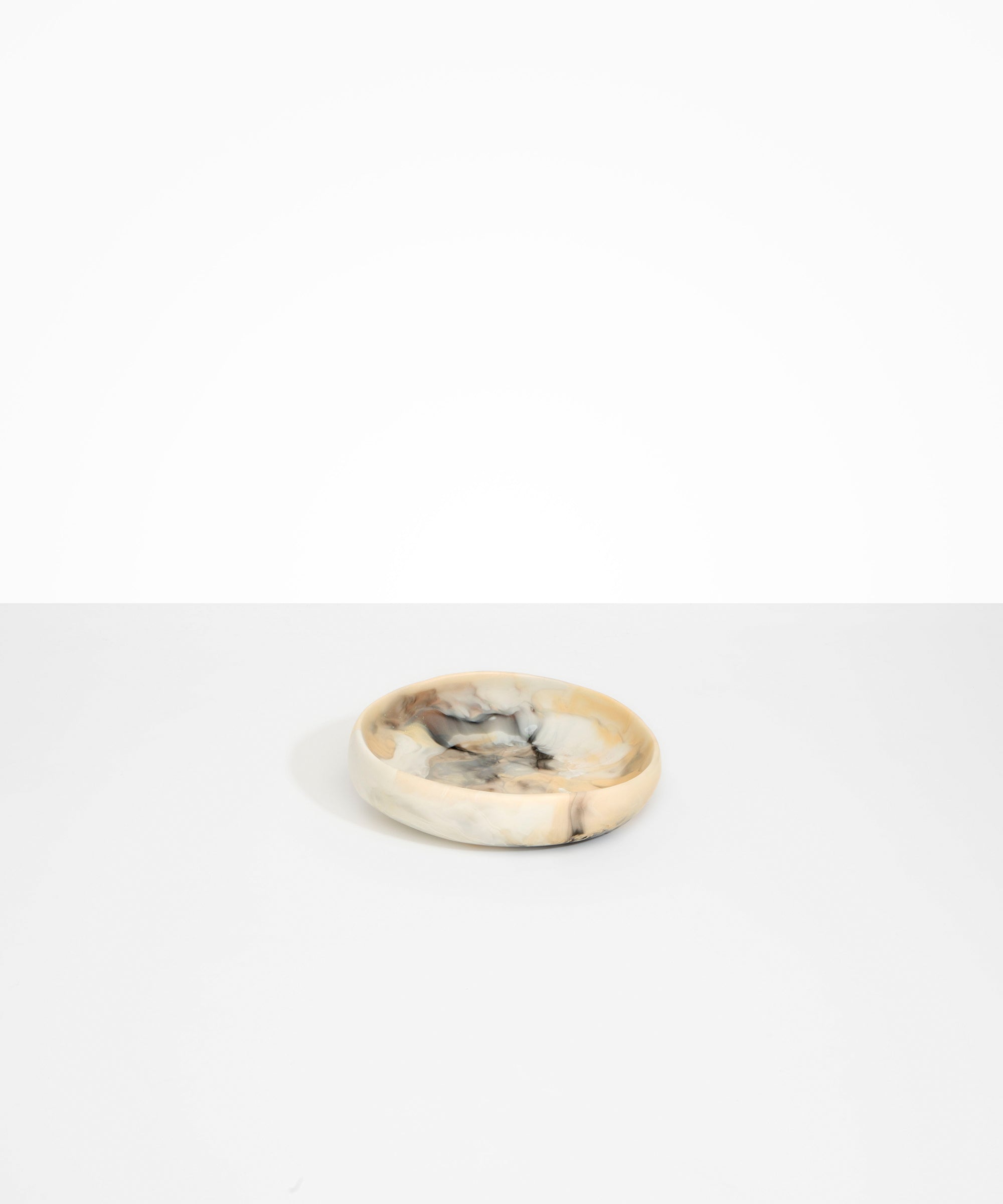 Dinosaur Designs Small Earth Bowl in Sandy Pearl Colour resin..