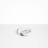 Dinosaur Designs Small Earth Bowl in White Marble Colour resin.