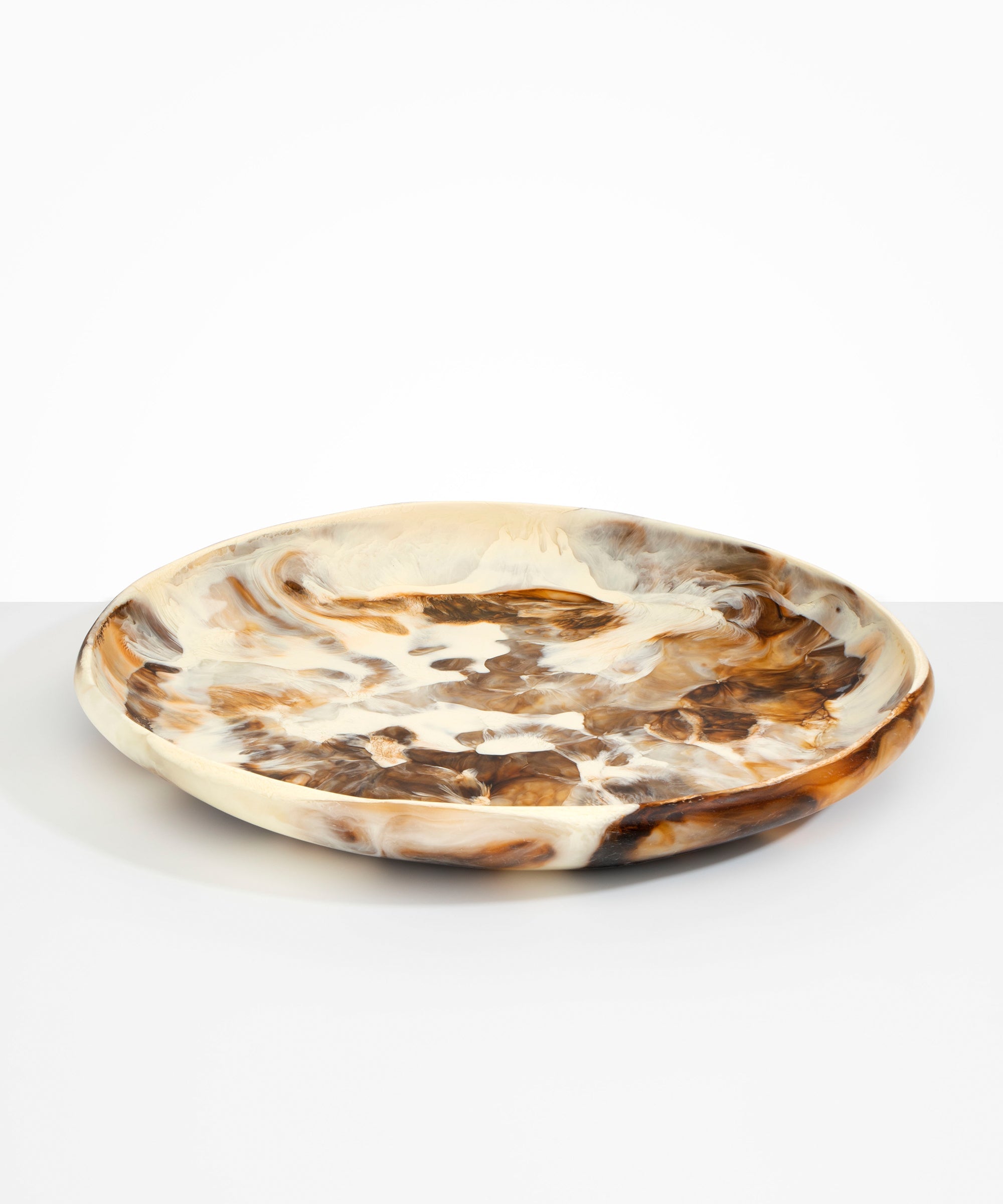 Dinosaur Designs BWLERTXLG Extra Large Earth Bowl in Light Horn brown colour resin..