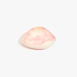 Dinosaur Designs Small Leaf Bowl in Blossom — handcrafted marbled pink and cream resin bowl with curved organic form