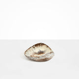 Dinosaur Designs Small Leaf Bowl in Cappuccino — handcrafted marbled brown and cream resin bowl with curved organic form