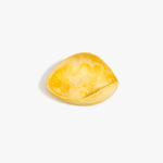 Dinosaur Designs Small Leaf Bowl in Daisy — handcrafted marbled yellow resin bowl with curved organic form