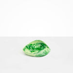 Dinosaur Designs Small Leaf Bowl in Grass — handcrafted marbled green resin bowl with curved organic form