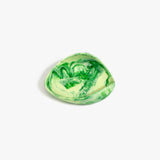 Dinosaur Designs Small Leaf Bowl in Grass — handcrafted marbled green resin bowl with curved organic form
