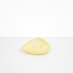 Dinosaur Designs Small Leaf Bowl in Lemon — handcrafted marbled yellow resin bowl with curved organic form