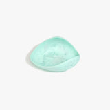Dinosaur Designs Small Leaf Bowl in Mint — handcrafted marbled green blue resin bowl with curved organic form.
